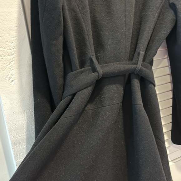 DVF Black Wool Coat - Picture 5 of 8